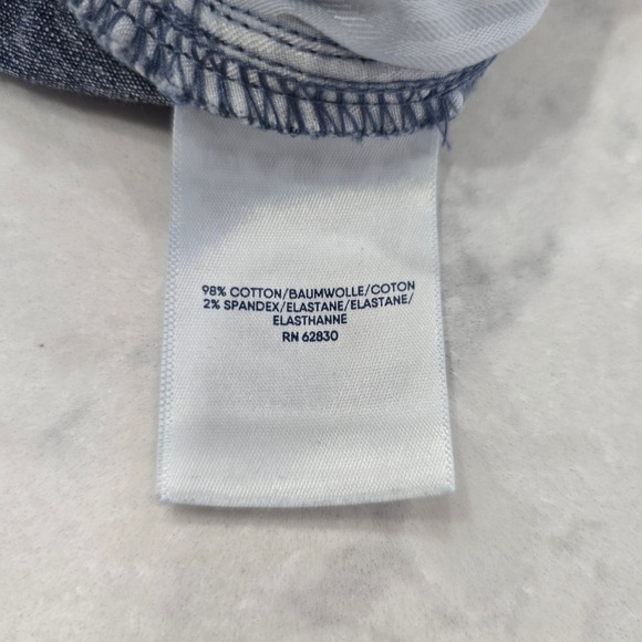 Lands End Womens Mid Rise Elastic Waist Pull On Shorts Blue Size 10 Cotton Blend - Picture 7 of 7